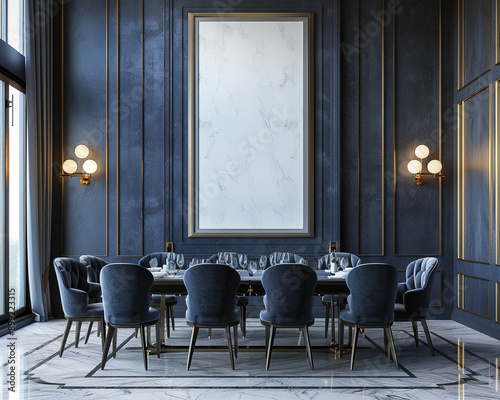 Hollywood glam dining room mirrored furniture