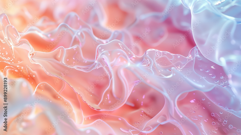 High-Resolution 3D Visualization of Collagen Fibers: Intricate Biological Tissue Simulation from Microscope, Soft and Clean Aesthetic High-Resolution 3D Visualization of Collagen Fibers: Intricate Biological Tissue Simulation from Microscope, Soft and Clean Aesthetic