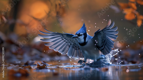 beautiful bird blue jay, wallpaper  photo