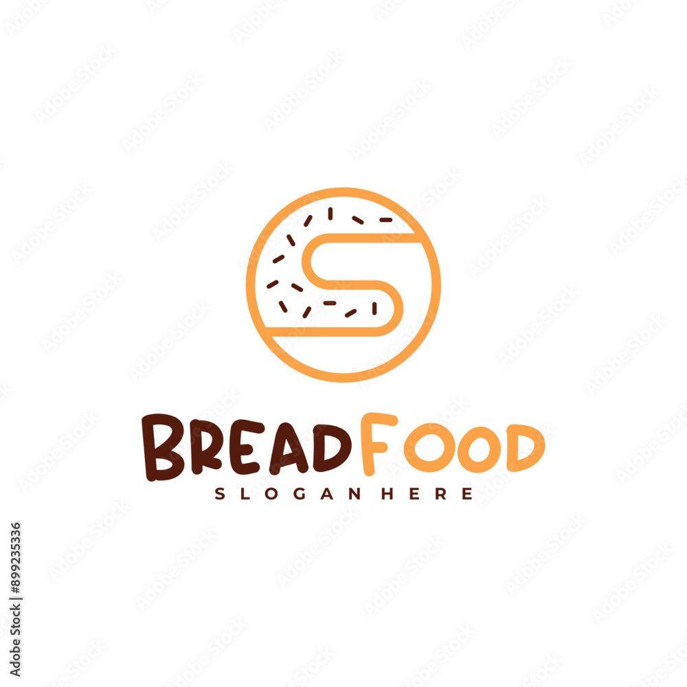 Bread with S logo vector template, Creative Bread logo design concepts Bread with S logo vector template, Creative Bread logo design concepts