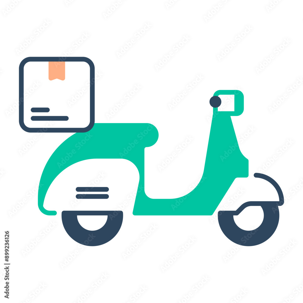 Delivery bike icon. Delivery bike, Scooter, Motorbike, Motorcycle, Transport, Delivery man, Takeaway, Shipping and delivery, Food delivery. Vector icon illustration Delivery bike icon. Delivery bike, Scooter, Motorbike, Motorcycle, Transport, Delivery man, Takeaway, Shipping and delivery, Food delivery. Vector icon illustration