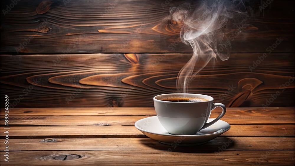 Steaming cup of coffee on a wooden table, coffee, drink, beverage, hot, morning, aroma, caffeine, mug, latte, espresso Steaming cup of coffee on a wooden table, coffee, drink, beverage, hot, morning, aroma, caffeine, mug, latte, espresso