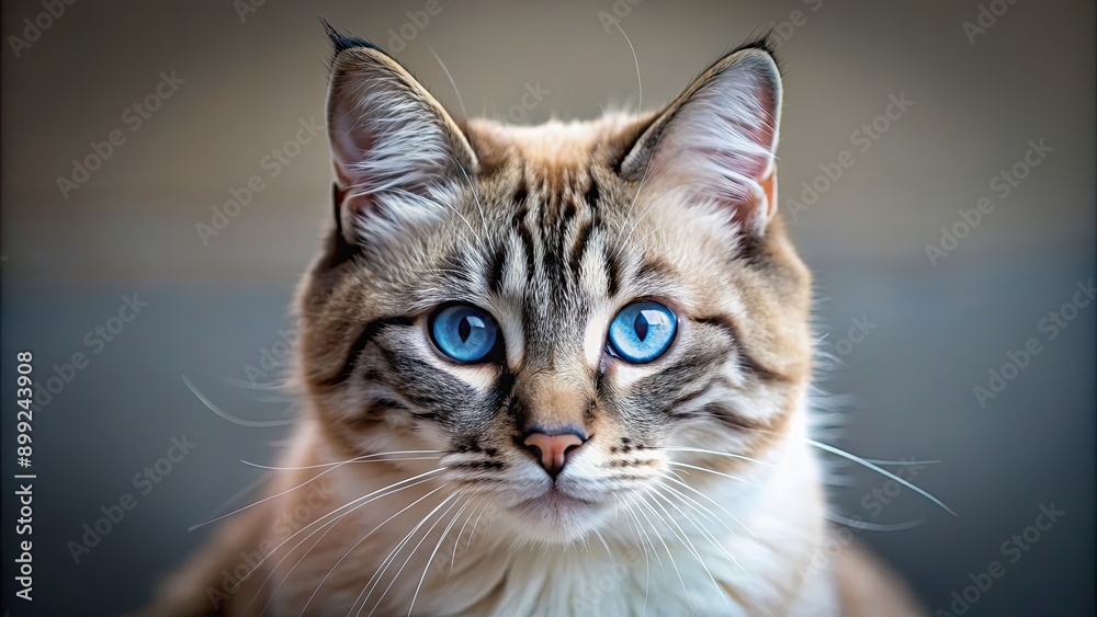 Beautiful cat with blue eyes, cat, blue eyes, beautiful, pet, animal, feline, domestic, fluffy, whiskers, adorable, stunning