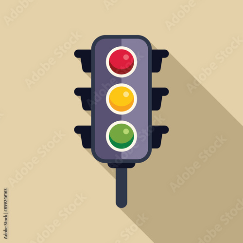 Traffic light is showing the green light, giving permission to proceed