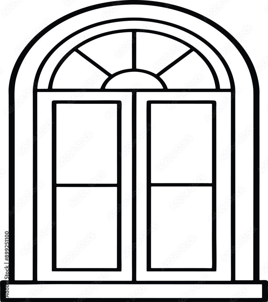 window line art vector illustration outline design window line art vector illustration outline design