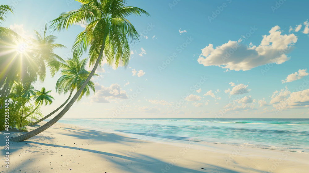 Fototapeta premium Tropical and Beach Island Landscape Beautiful View --