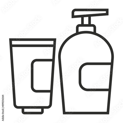 Skincare outline icon, editable vector illustration and transparent graphic element. Isolated on white background