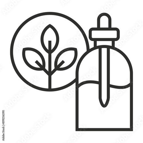 Natural serum outline icon, editable vector illustration and transparent graphic element. Isolated on white background