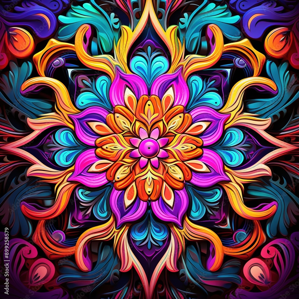 Abstract fractal background with ornament. Abstract fractal background with ornament.