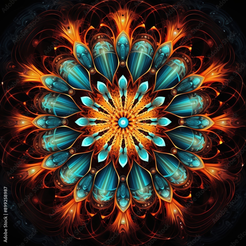 Abstract fractal background with ornament. Abstract fractal background with ornament.