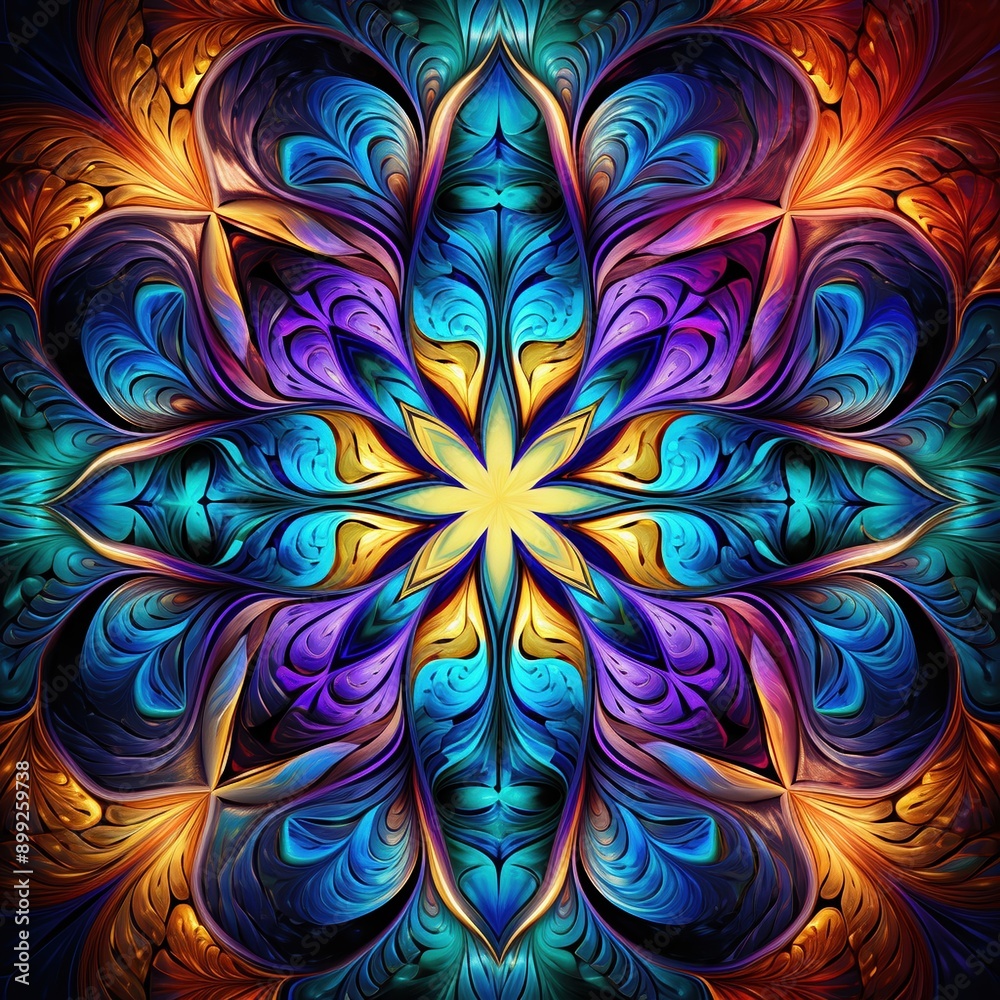 Abstract fractal background with ornament. Abstract fractal background with ornament.