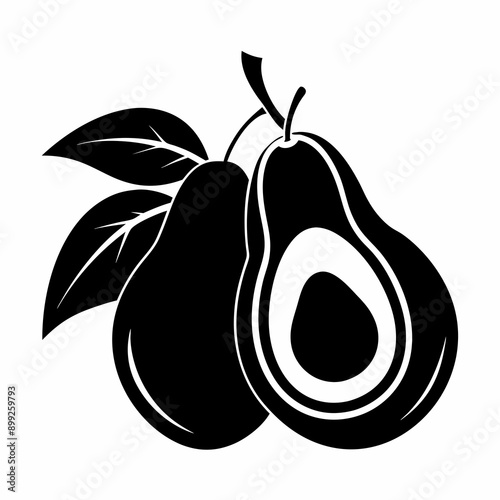 Avocados Black silhouette