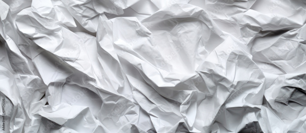 Obraz premium White Wrinkled Fabric Texture