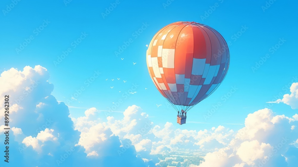 Naklejka premium Balloon texture, blue sky