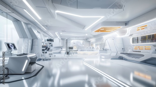 Futuristic Laboratory Interior: A Glimpse into the Future of Science
