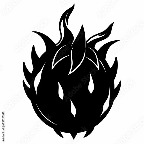 Dragon Fruit Black silhouette