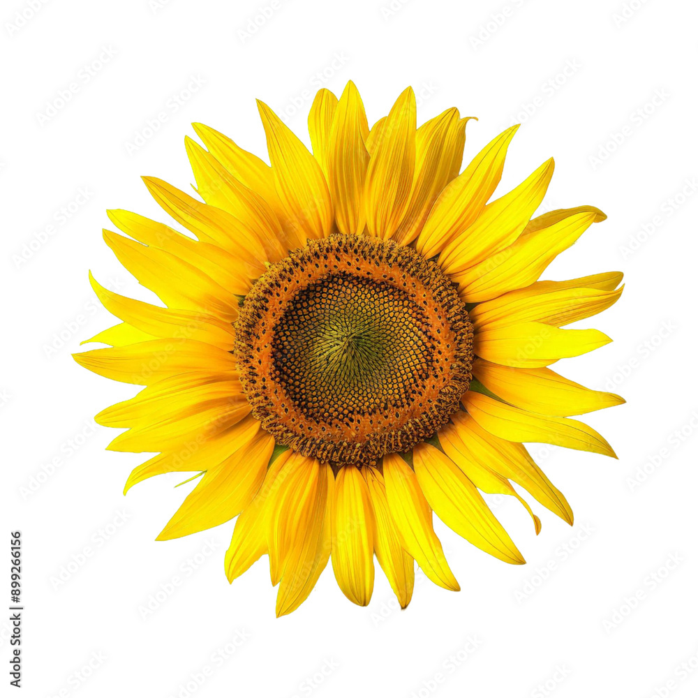 Fototapeta premium A Beautiful Yellow Sunflower on a Black Background