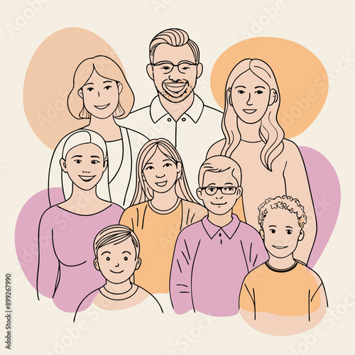 Colorful Family vector design for various uses
