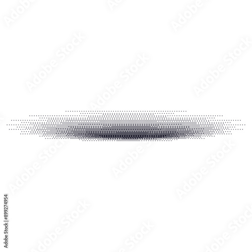 Gradient dot shadow effect with grainy texture. Halftone circles and noise. Flat vector illustration isolated on white background.