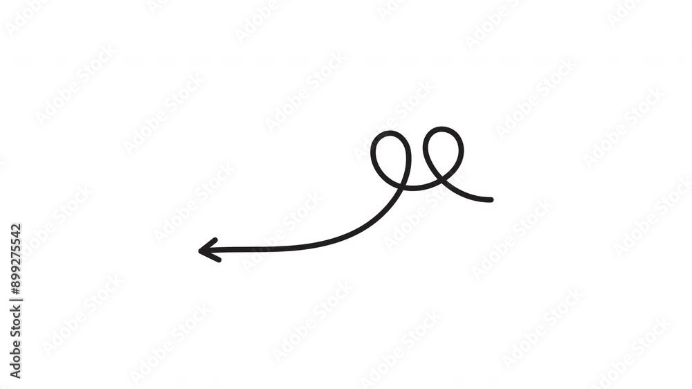 Black arrow animation in hand drawing. transparent background. 4k Video Black arrow animation in hand drawing. transparent background. 4k Video