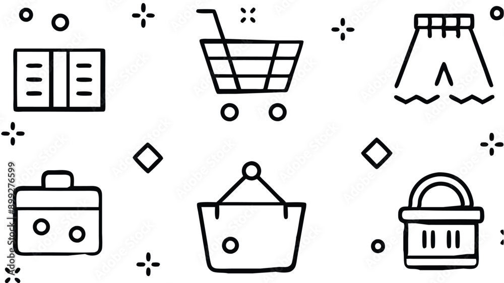 set of ecommerce icons pixel perfect shop money vector illustration set of ecommerce icons pixel perfect shop money vector illustration