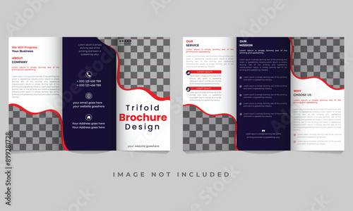 Professional business trifold brochure design template