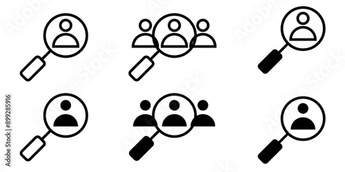 Hiring icon set simple icon collection set on white background color