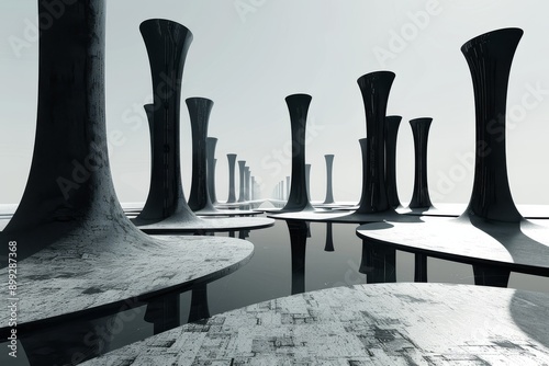 Abstract Architecture of a Futuristic City