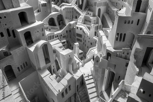White City Model: A Labyrinth of Stone and Shadow