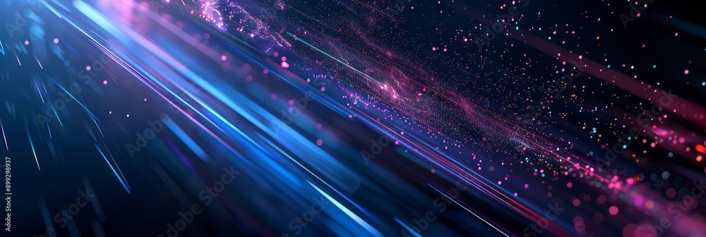 Naklejka premium Dark holographic background, sense of technology, lines, simple atmosphere