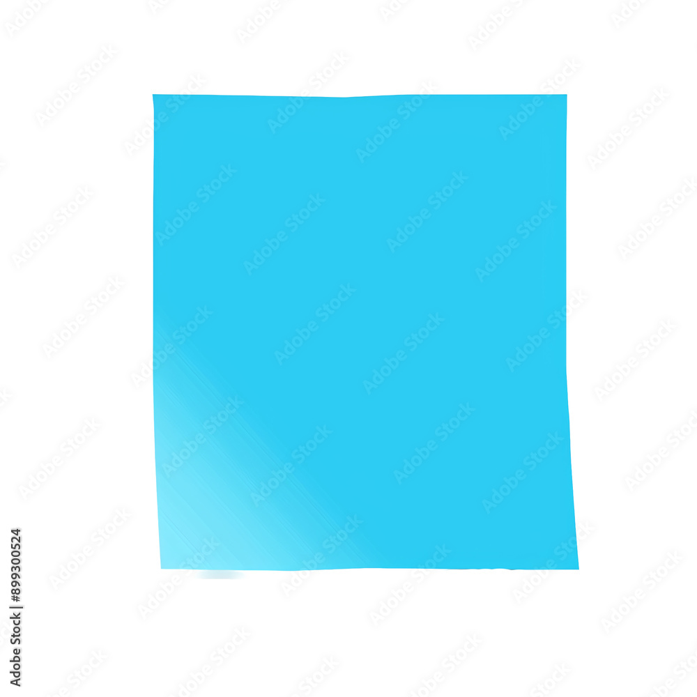 Vibrant Sticky Note Rectangle with a Bright Blue Shade and Realistic Shadow Isolated on White and Transparent Background Vibrant Sticky Note Rectangle with a Bright Blue Shade and Realistic Shadow Isolated on White and Transparent Background
