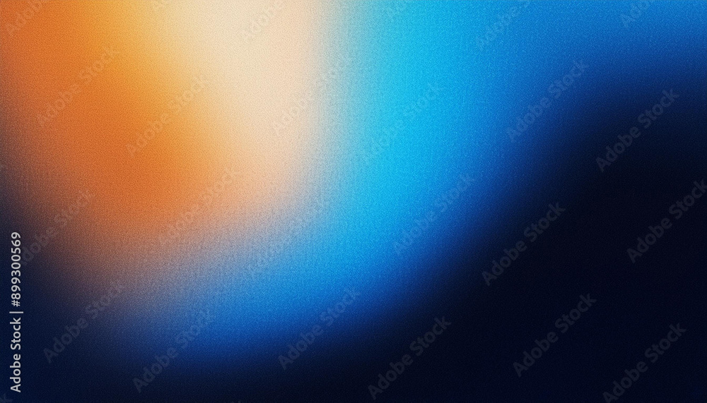 Obraz premium Grainy Gradient Background with Blue, Pink, and Yellow Abstract Glowing Color Waves on a Black Dark Backdrop, Ideal for Dynamic and Modern Design