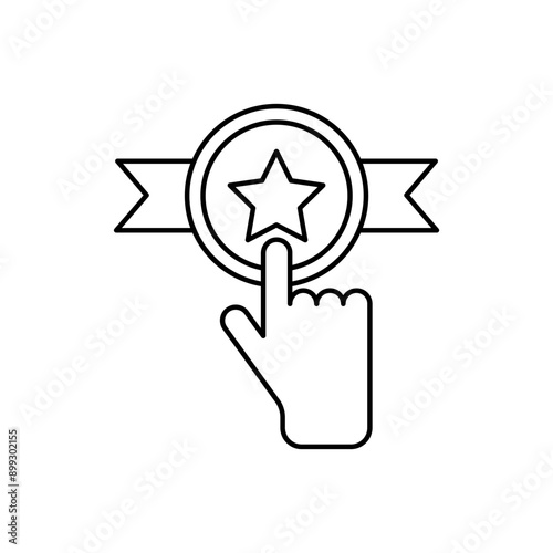 credibility concept line icon. Simple element illustration. credibility concept outline symbol design.