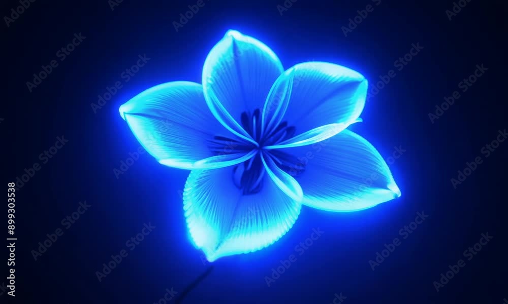 Glowing Blue Flower Glowing Blue Flower