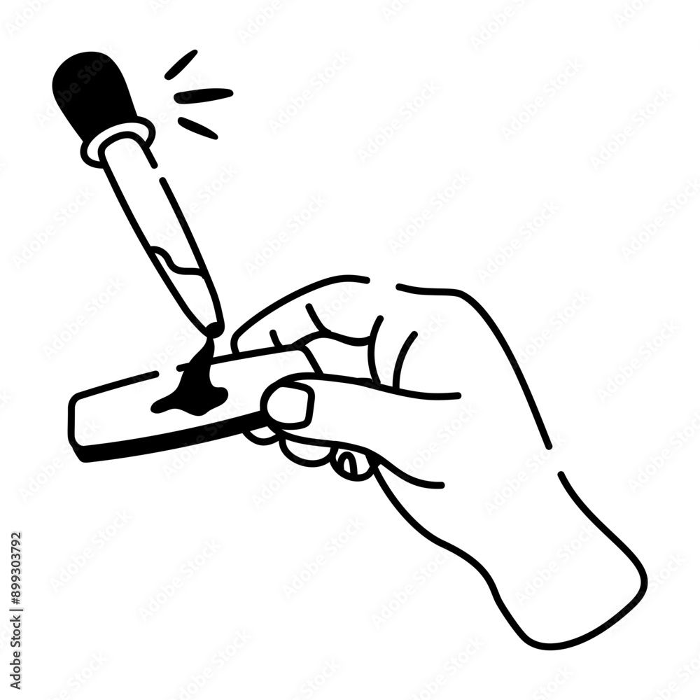 Blood testing icon in hand drawing style Blood testing icon in hand drawing style