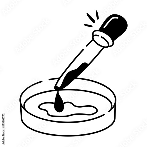 A glyph style icon of petri dish