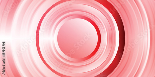 Red concentric rings. Abstract vibrant background. Vector geometric illustration. Radial shapes. Minimal cover design. Minimalist broadcast style concept.