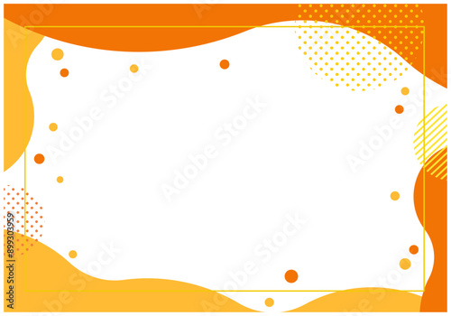 秋のおしゃれなフレーム背景1の1