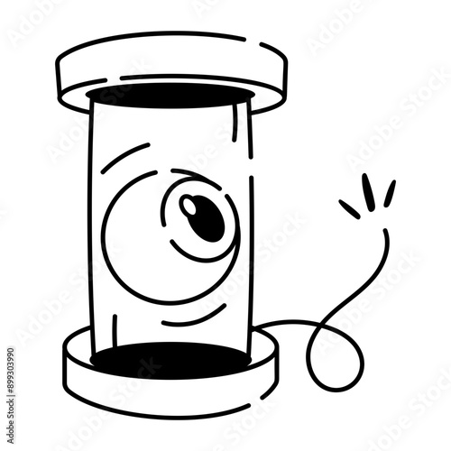 A cryogenic storage icon in drawing style