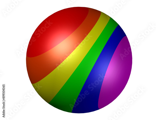 Free Download 3D background colorful beach ball on a white background. - GFXLoad