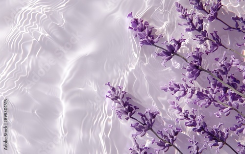 Pure water and lavender,created with Generative AI tecnology.
