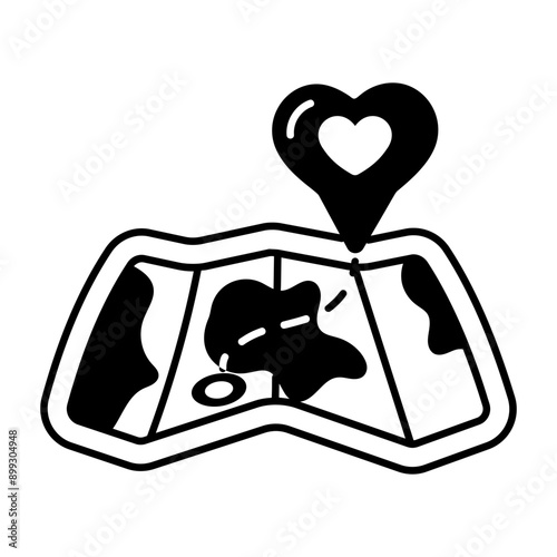 Wedding venue icon in glyph style  