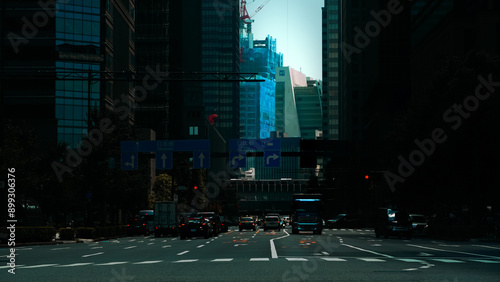 Photography night city street scene