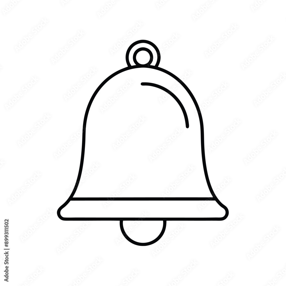 Bell outline doodle icon vector art, perfect for festive and decorative designs. Bell outline doodle icon vector art, perfect for festive and decorative designs.