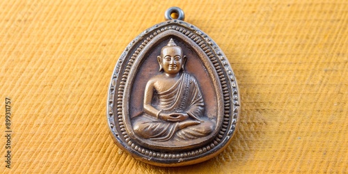 Amulet of thailand Luang Pu Thuat Generative By AI photo