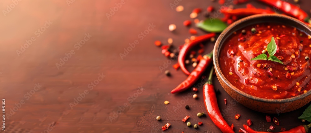 Red Curry Style Fiery and Illuminating Sauce Effect Concept with vibrant red hues and sunlight filtering through the spicy sauce Red Curry Style Fiery and Illuminating Sauce Effect Concept with vibrant red hues and sunlight filtering through the spicy sauce