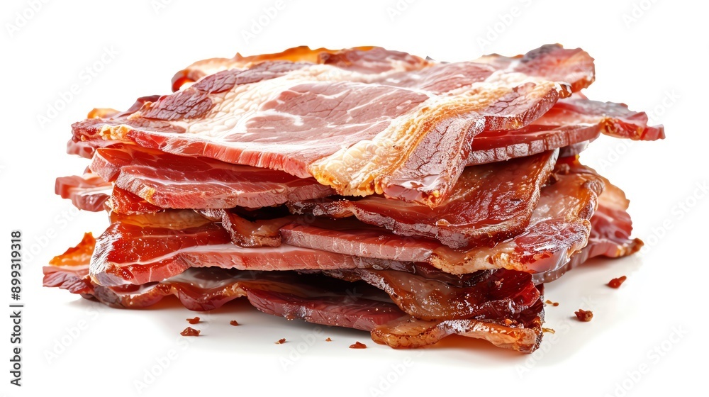 Stack of Crispy Fried Bacon Strips Stack of Crispy Fried Bacon Strips