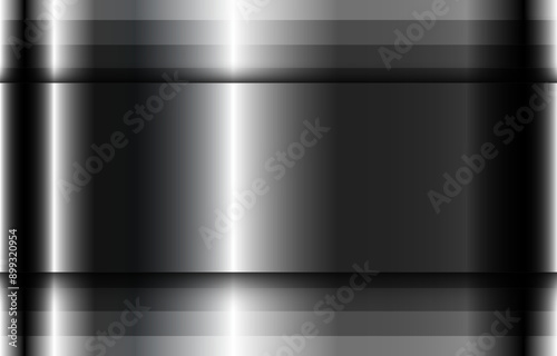 Silver black chrome metal background shiny metallic.