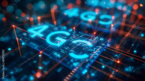 Abstract matrix background digitally generated motion big data analysis, metaverse simulation, artificial intelligence, cyber environment