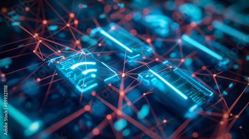 Abstract matrix background digitally generated motion big data analysis, metaverse simulation, artificial intelligence, cyber environment